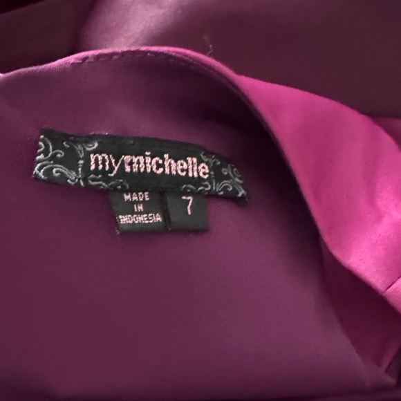 My Michelle Rich Purple Kids Formal Dress - Picture 2 of 3